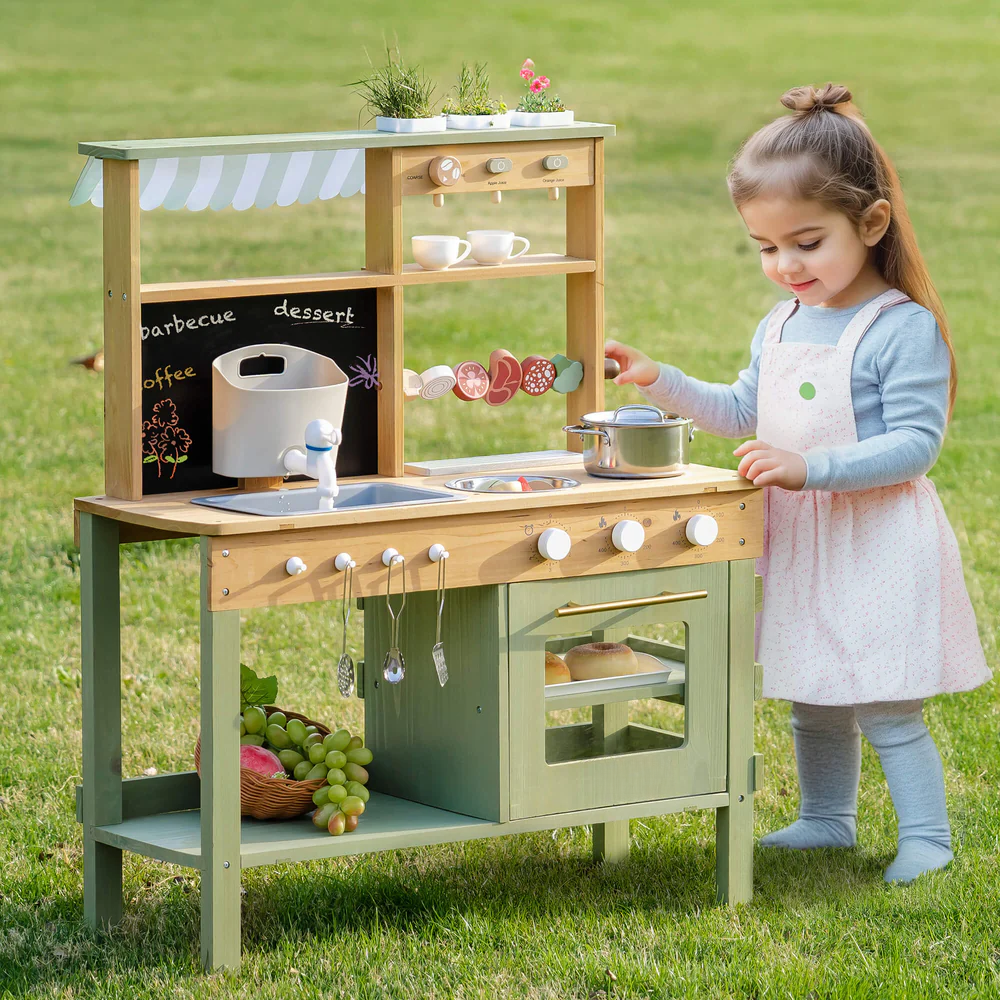 Outdoor Mud Play Kitchen Green
