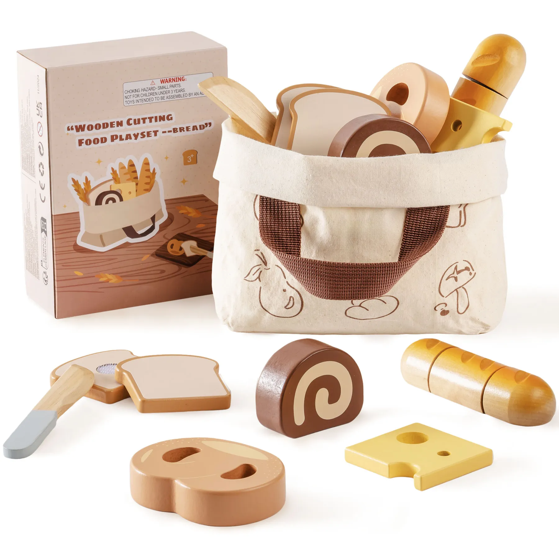Classic Wooden Dessert Playset For Kids