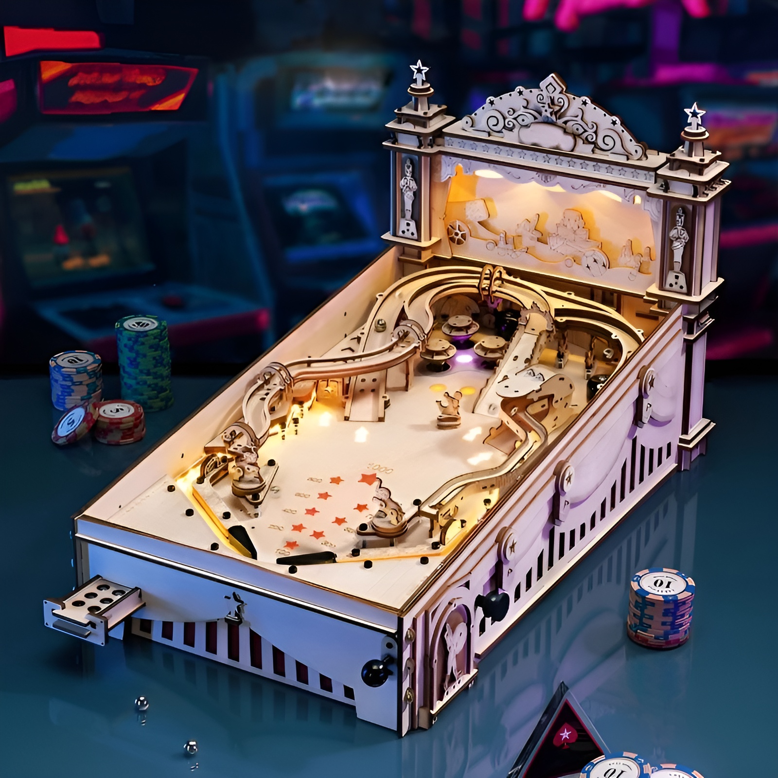 3D Pinball Machine 3D Wooden Puzzle
