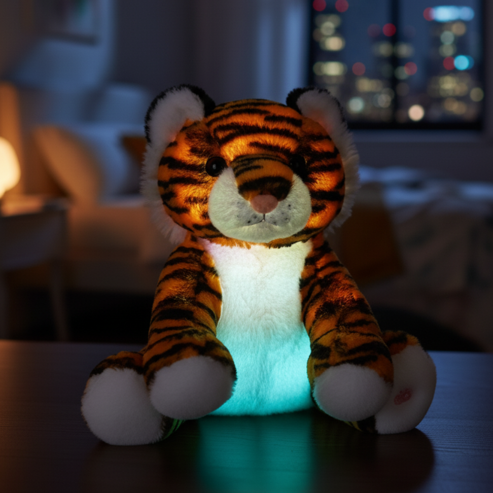 Glowing Tiger Plush Toy For Kids And Home Decoration