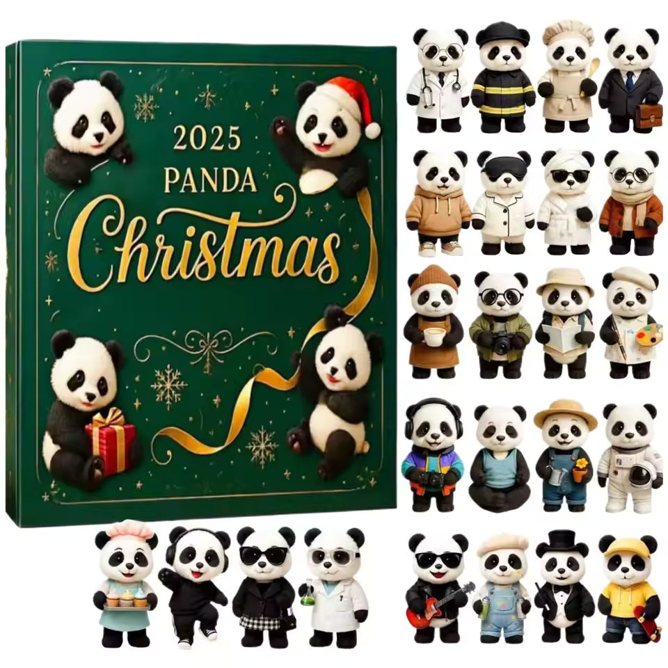 Xmas Advent Calendar 2025 Panda Toys Christmas Countdown Calendar