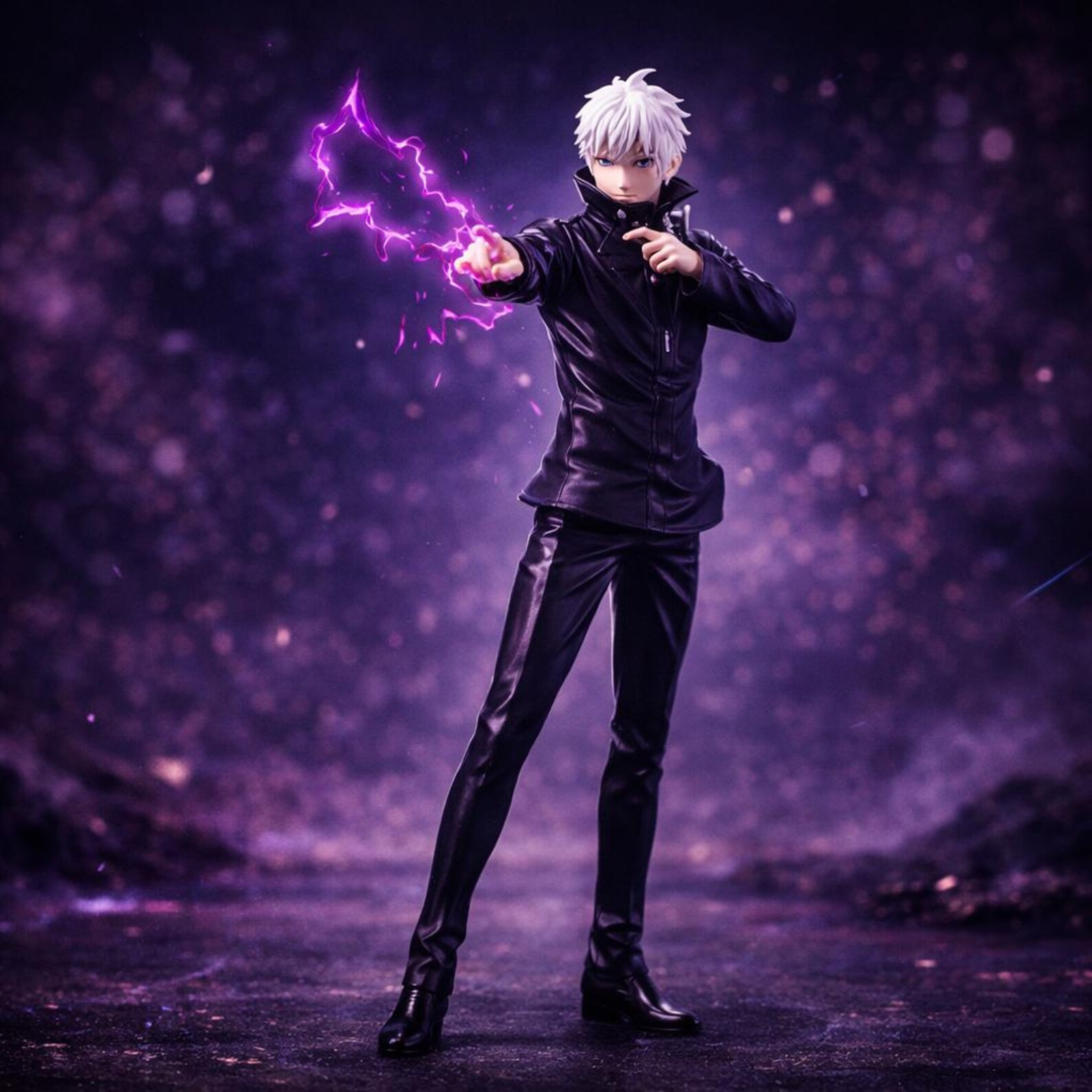 Gojo Satoru Jujutsu Kaisen Anime Figure Purple Energy Character Statue Display Model