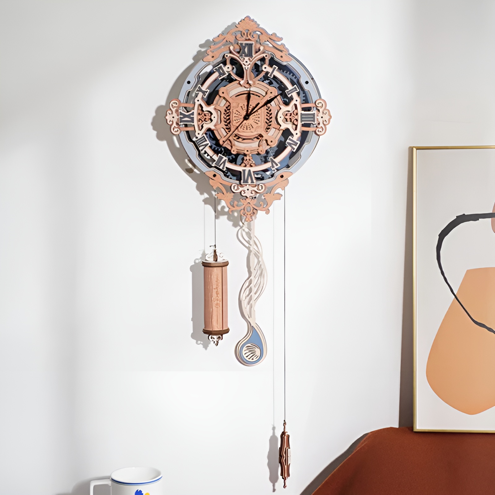 Romantic Note Wall Clock 3D Wooden Puzzle