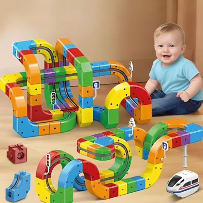 Magnetic Electric Railway Builder For Kids
