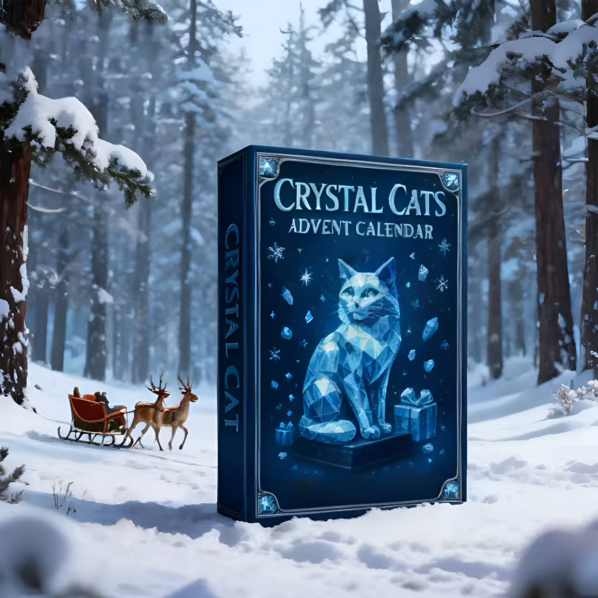 Crystal Cat Advent Calendar With Acrylic Figurine Set