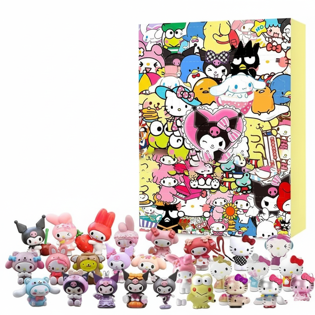 24 Day Christmas Countdown Calendar With Blind Box Toys And Anime Theme For Kids