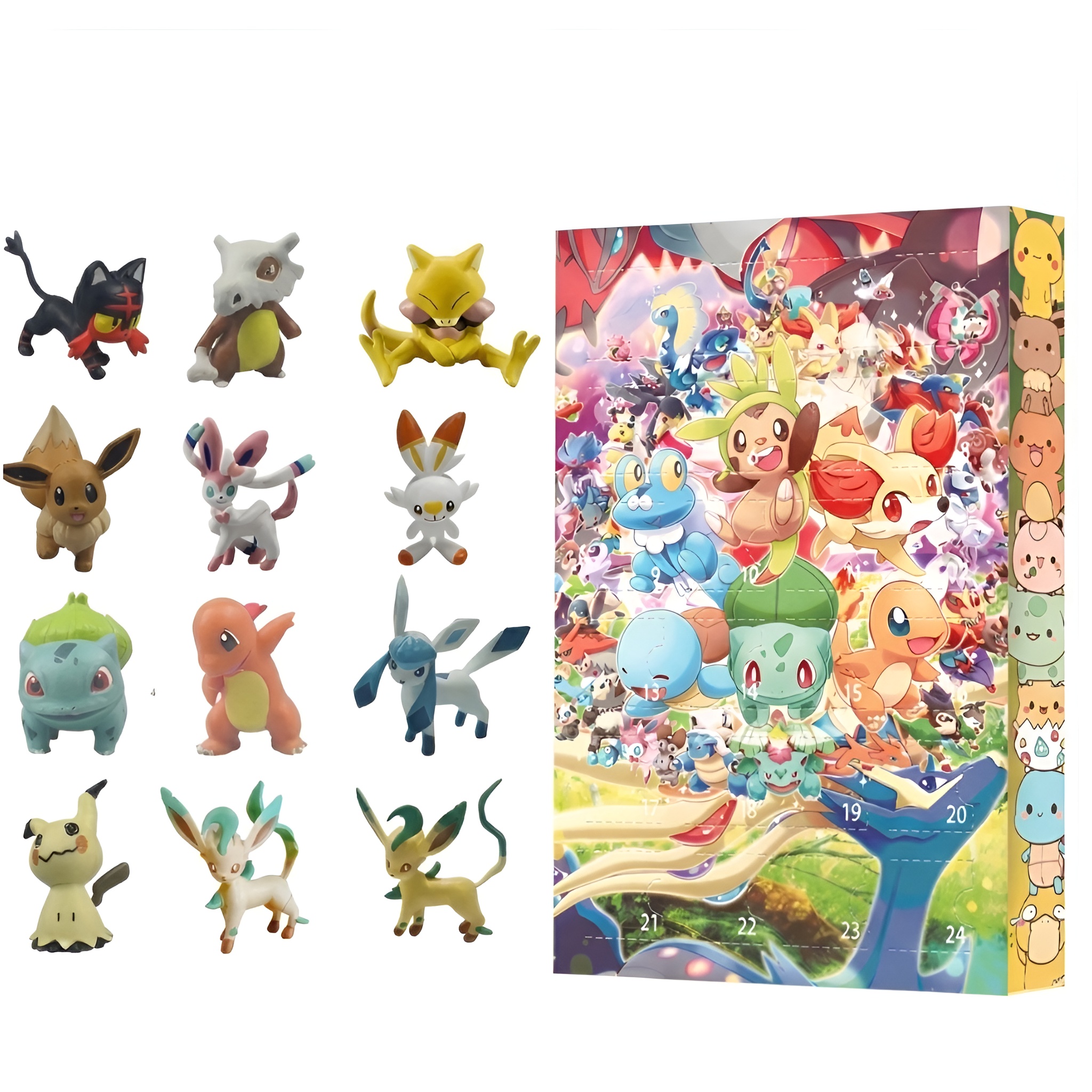 24 Days Christmas Countdown Calendar Figure Advent Box