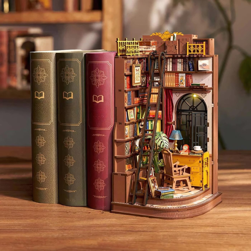 Silent Corner Study DIY Book Nook Shelf Insert