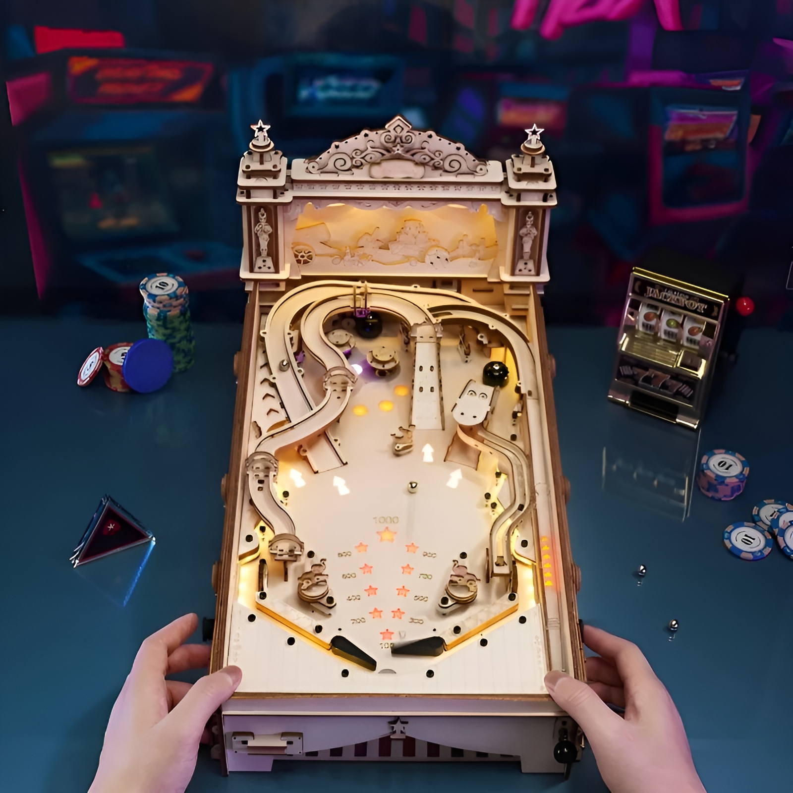 3D Pinball Machine 3D Wooden Puzzle