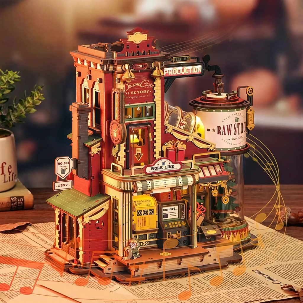 Christmas Dream Gift Factory Wooden Music Box