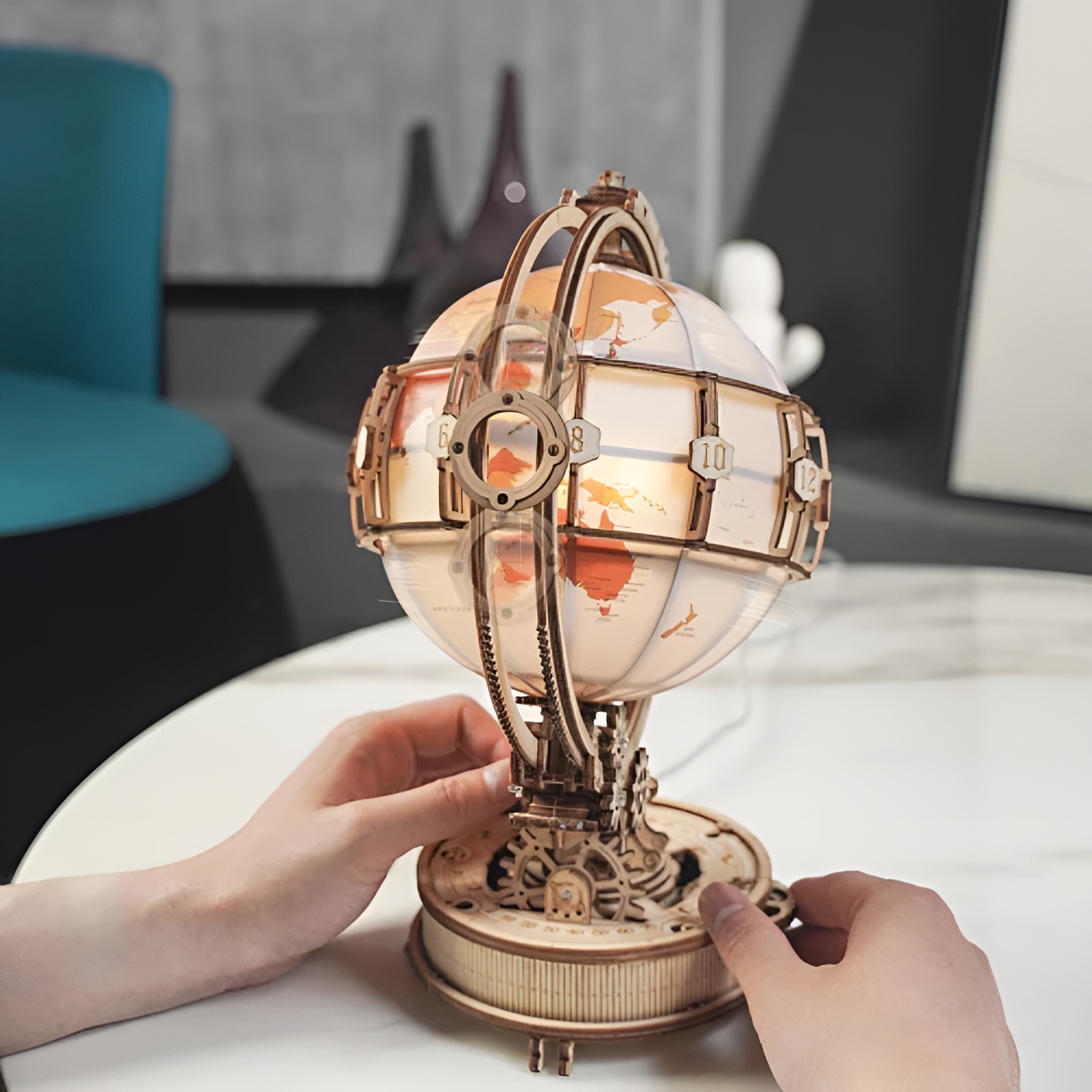Luminous Globe 3D Wooden Puzzle