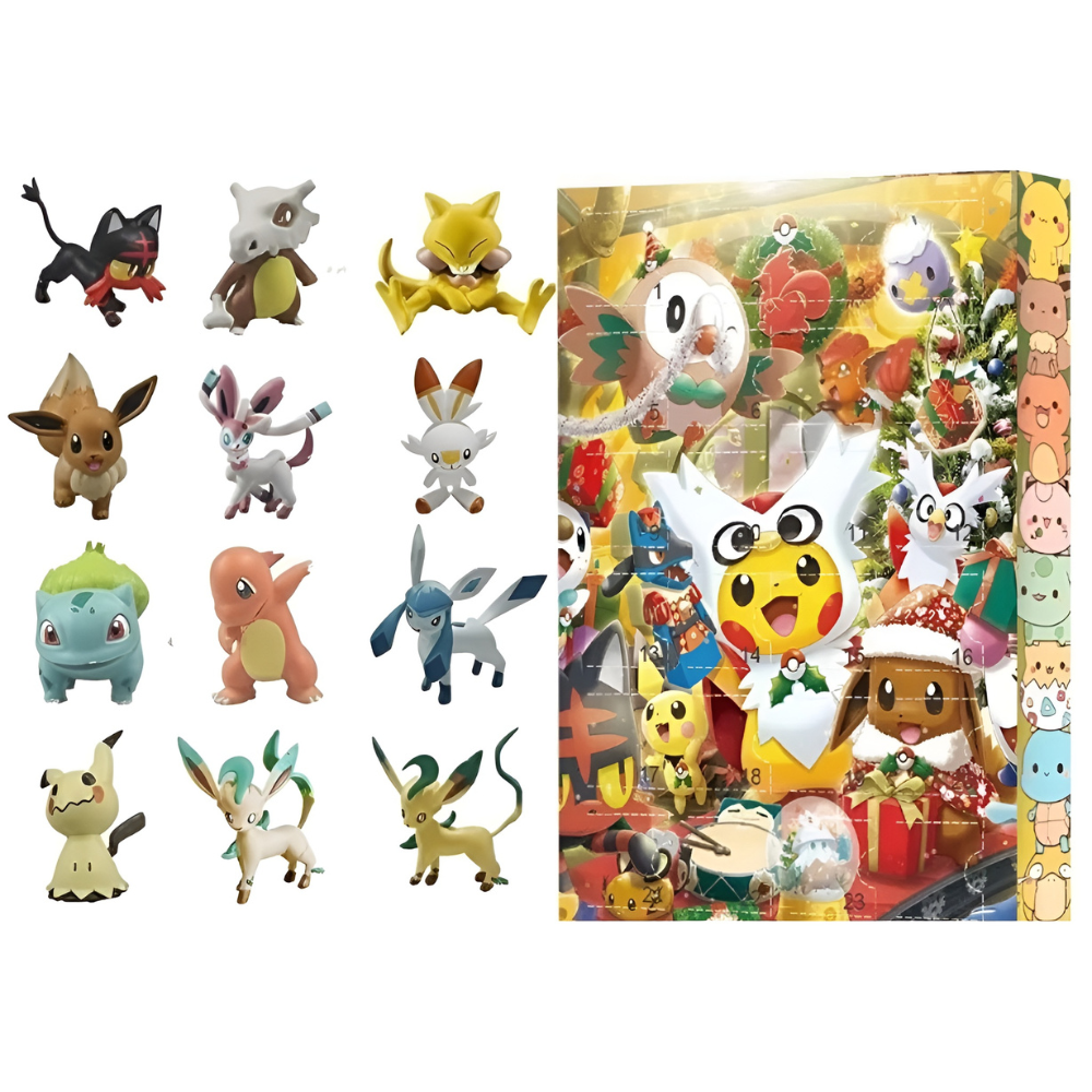 Christmas Advent Calendar With 24 Day Countdown And Anime Figures For Kids