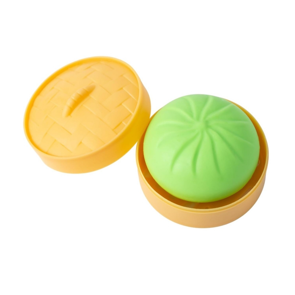 Dumpling Squishy Fidget Squeeze Toy With Round Storage Box