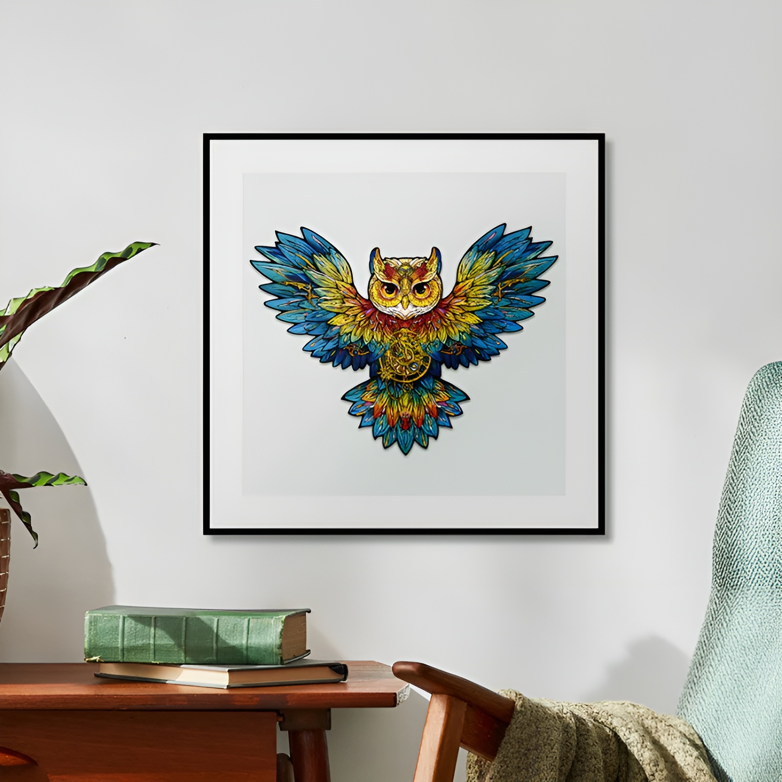 Owl Colorful Wooden Jigsaw Puzzle