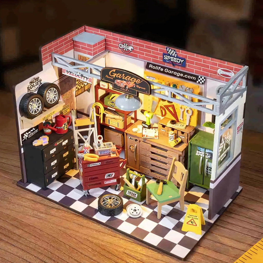 Garage Workshop DIY Miniature House Kit