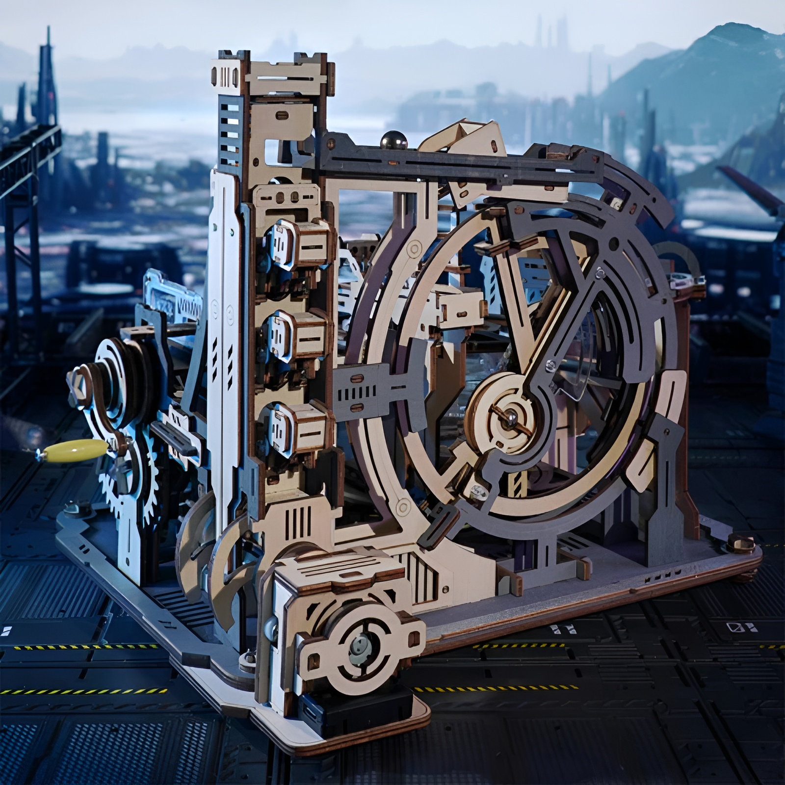 Marble Spaceport Marble Run 3D Wooden Puzzle