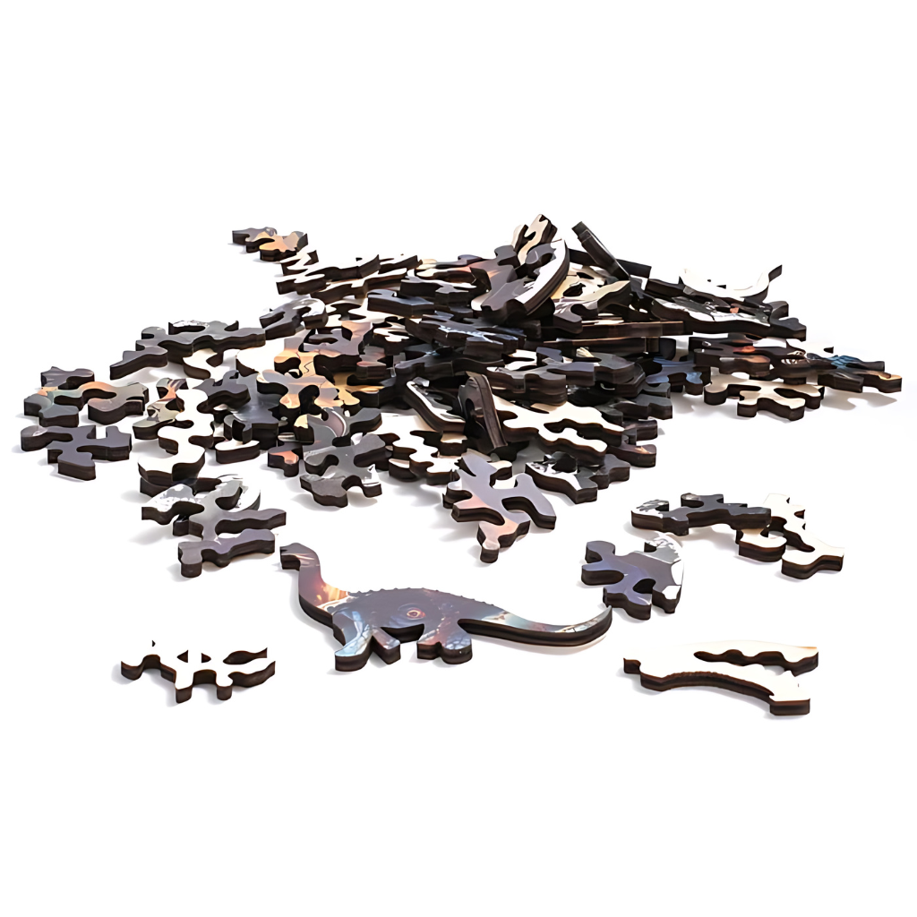 Wall Breaking T Rex Wooden Jigsaw Puzzle