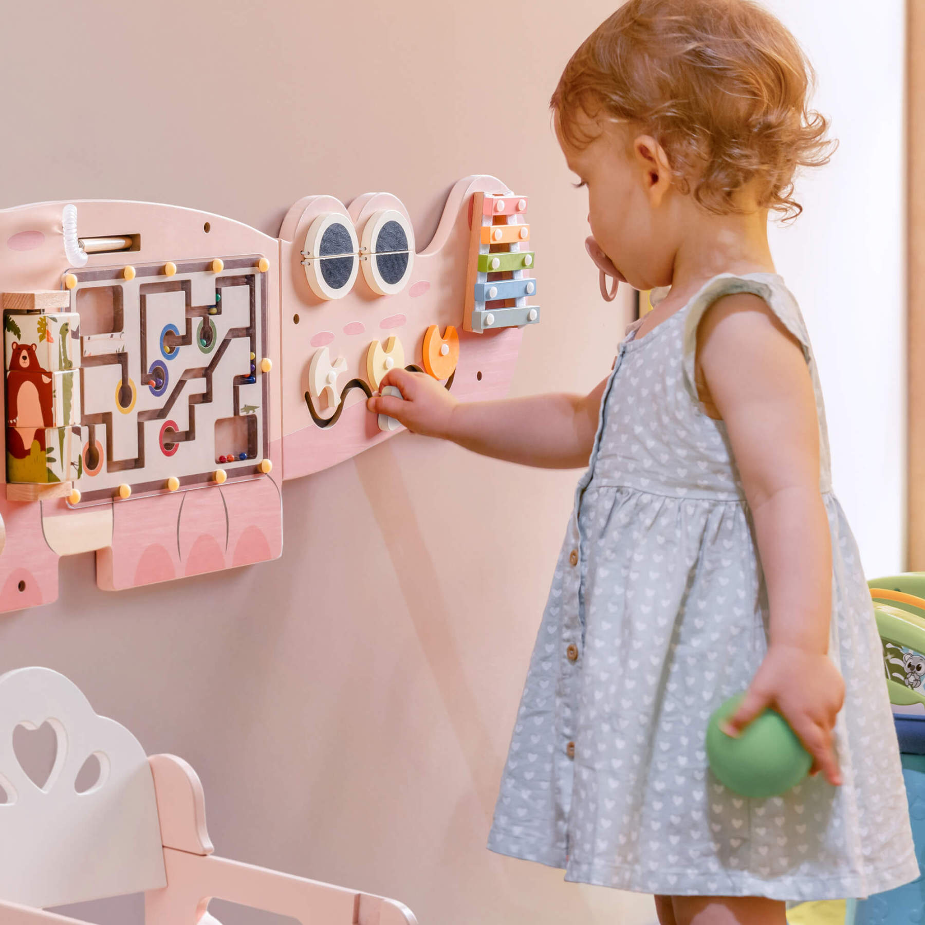 Montessori Wooden Wall Busy Board For Toddlers