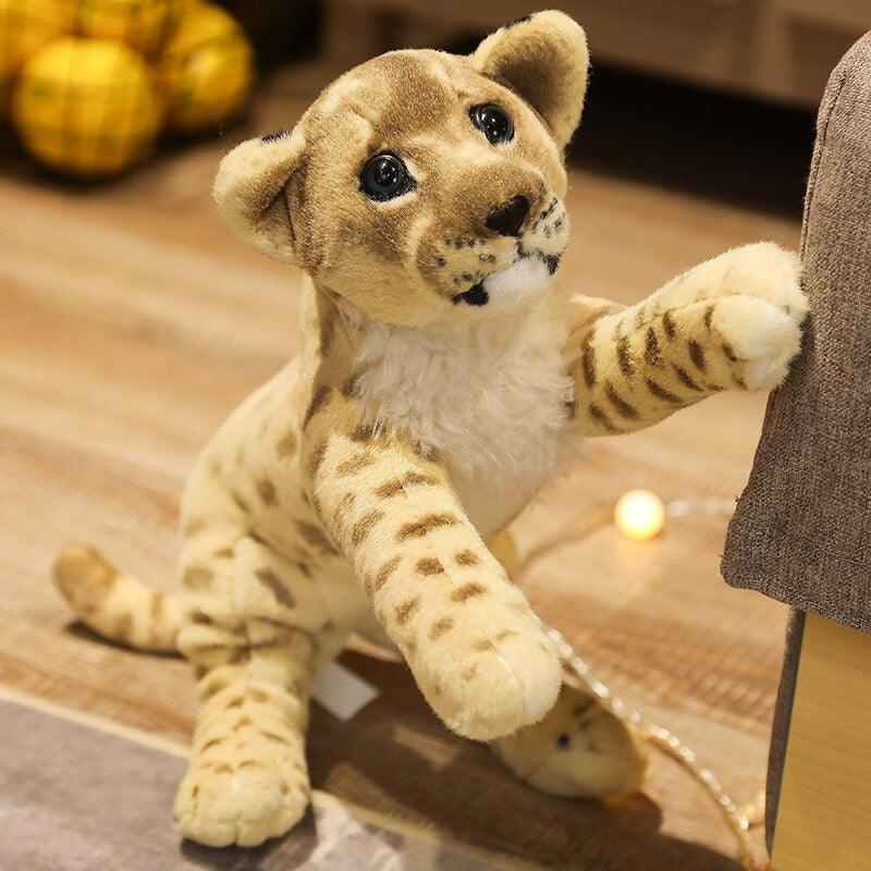 Wild Cats Plush Toy With Jungle Animal Pillow For Room Decor