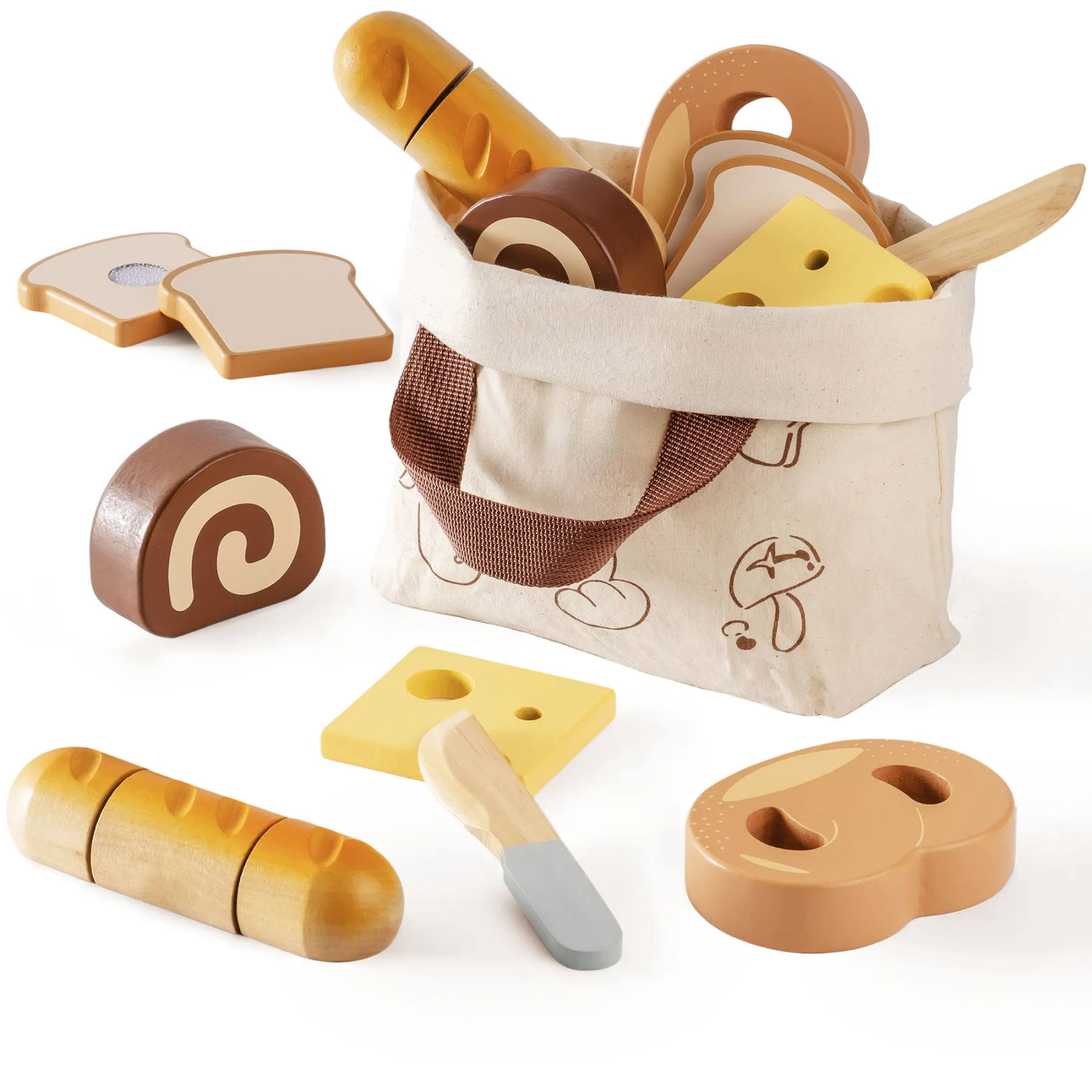Classic Wooden Dessert Playset For Kids