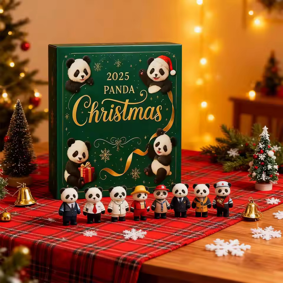 Xmas Advent Calendar 2025 Panda Toys Christmas Countdown Calendar