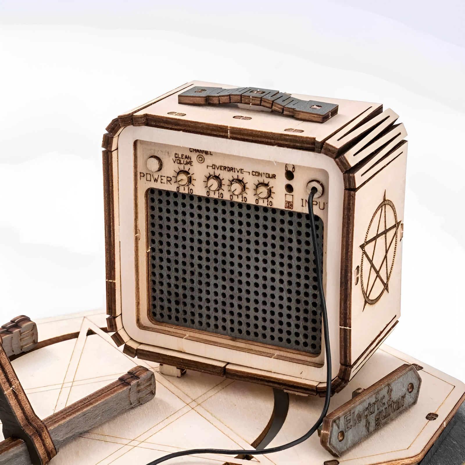 Electric Guitar Model 3D Wooden Puzzle