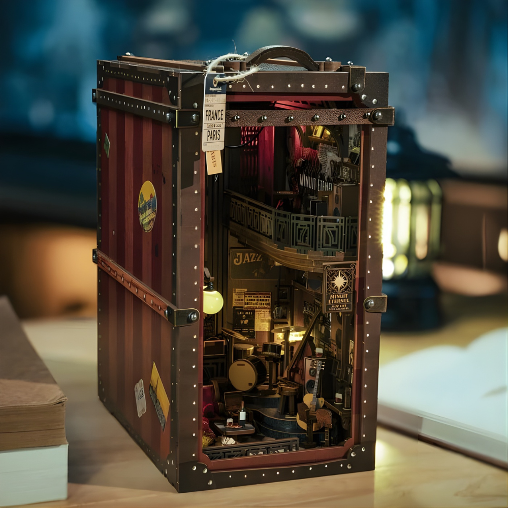 DIY Paris Book Nook With Eiffel Tower View