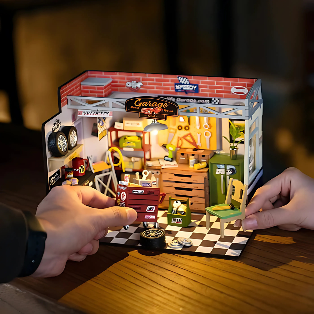 Garage Workshop DIY Miniature House Kit
