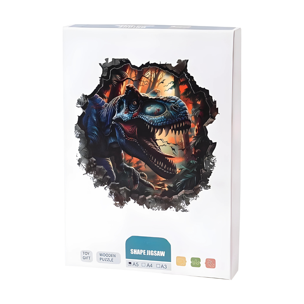 Wall Breaking T Rex Wooden Jigsaw Puzzle