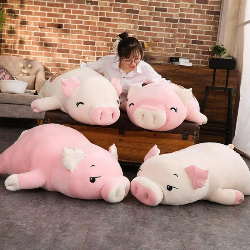 Squishy Pig Stuffed Doll With Cotton Plush Sleeping Pillow Figure