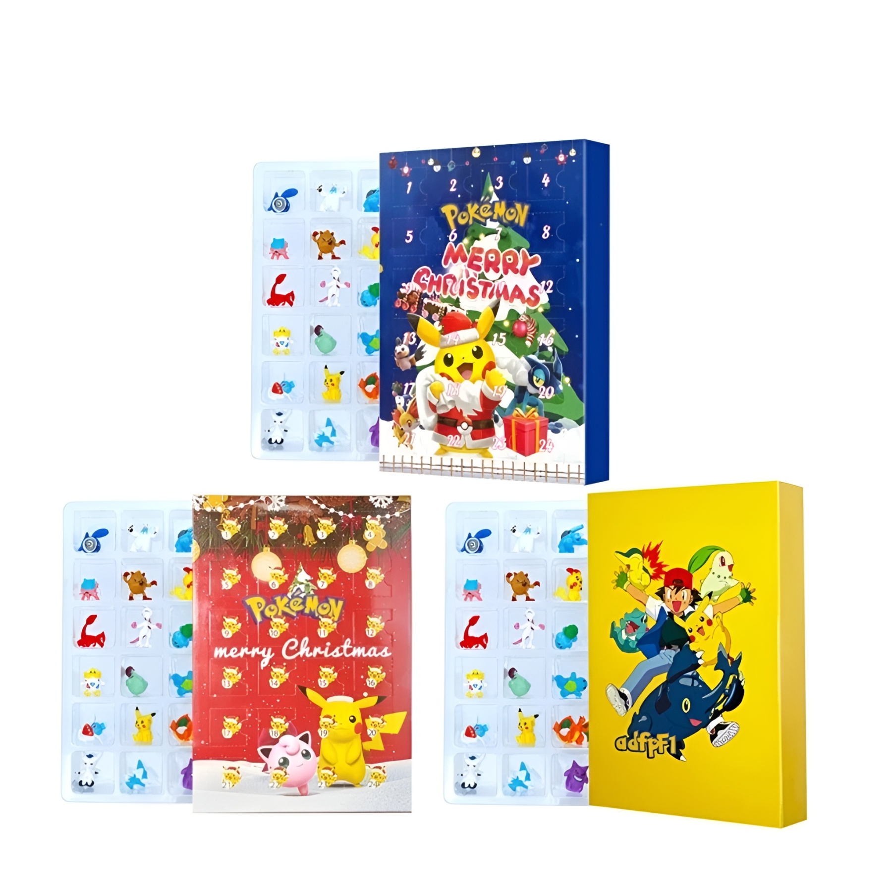 42 Pieces Christmas Advent Calendar With Surprise Toy Anime Figures For Kids
