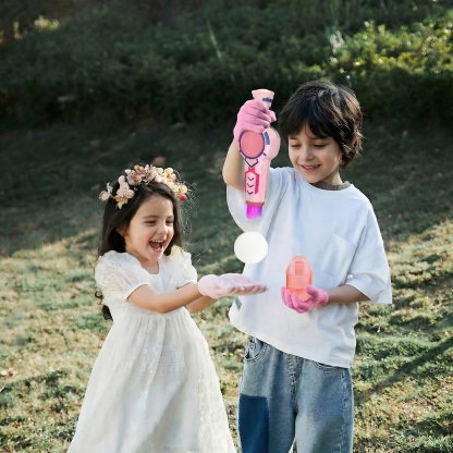 Magic Smoke Bubble Machine Wand With Gloves For Kids