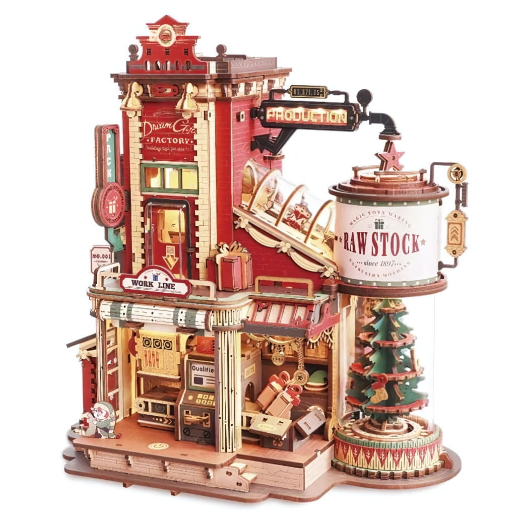 Christmas Dream Gift Factory Wooden Music Box