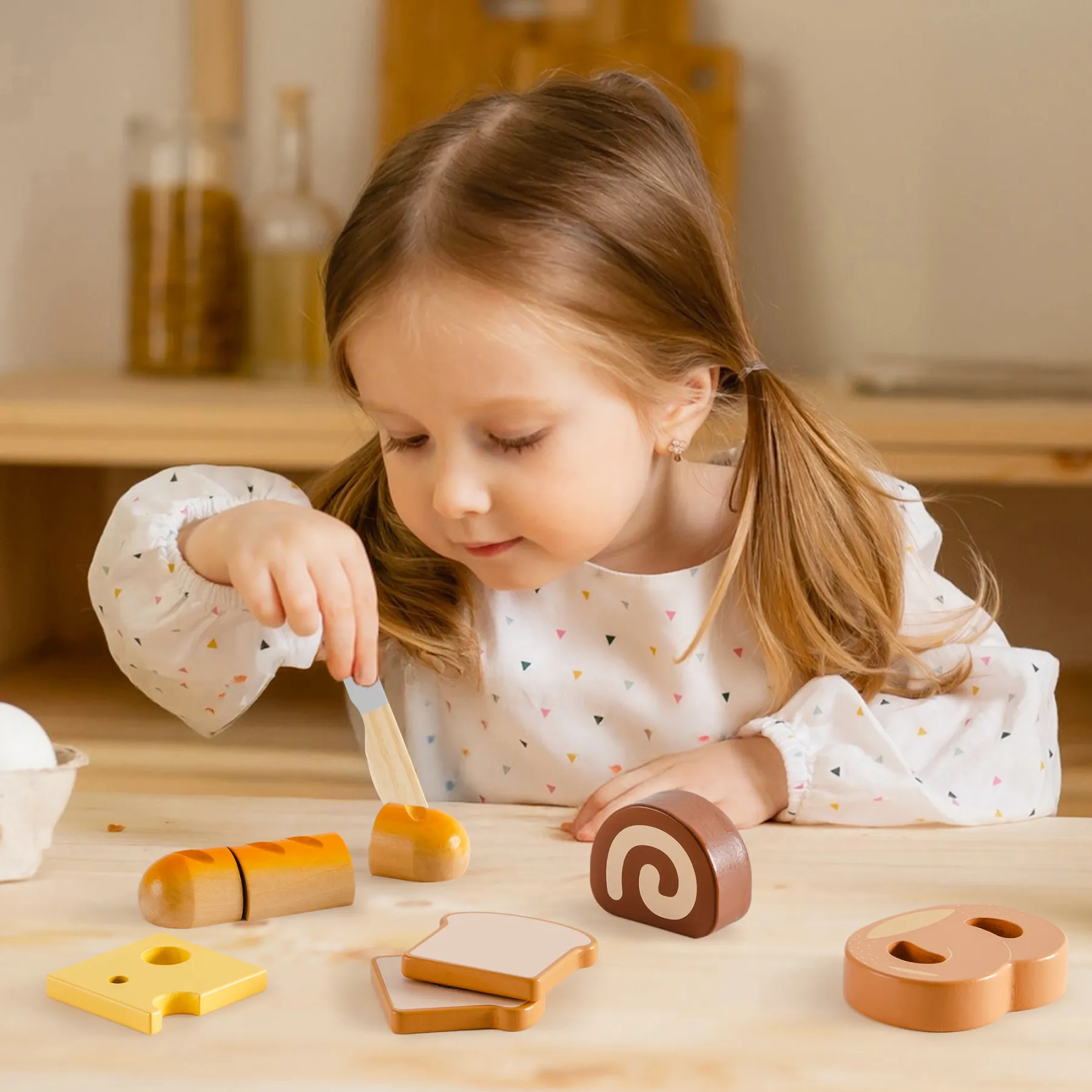Classic Wooden Dessert Playset For Kids