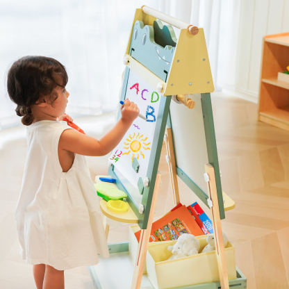 Wooden Adjustable Crocodile Easel For Kids