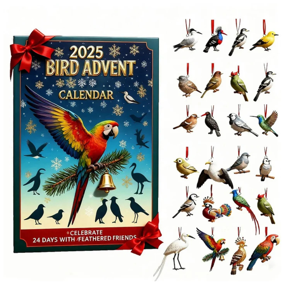 Parrot Figurine Advent Calendar 2025 With Miniature Bird Collectibles