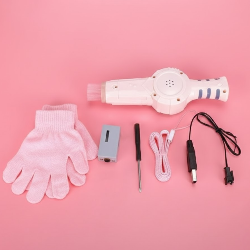 Smoke Bubble Machine for Kids, Magic Smoke Bubble Wand with Gloves