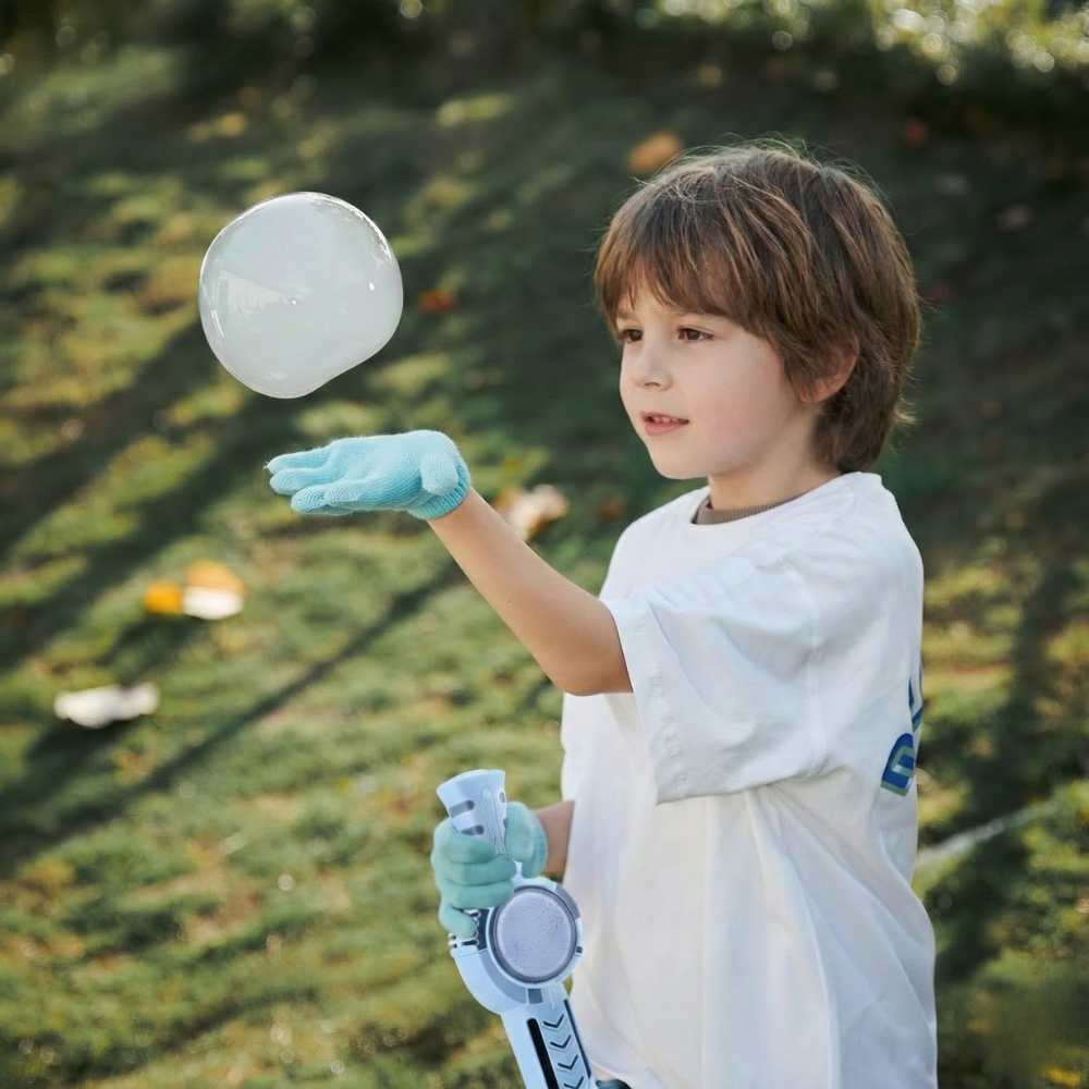 Magic Smoke Bubble Machine Wand With Gloves For Kids
