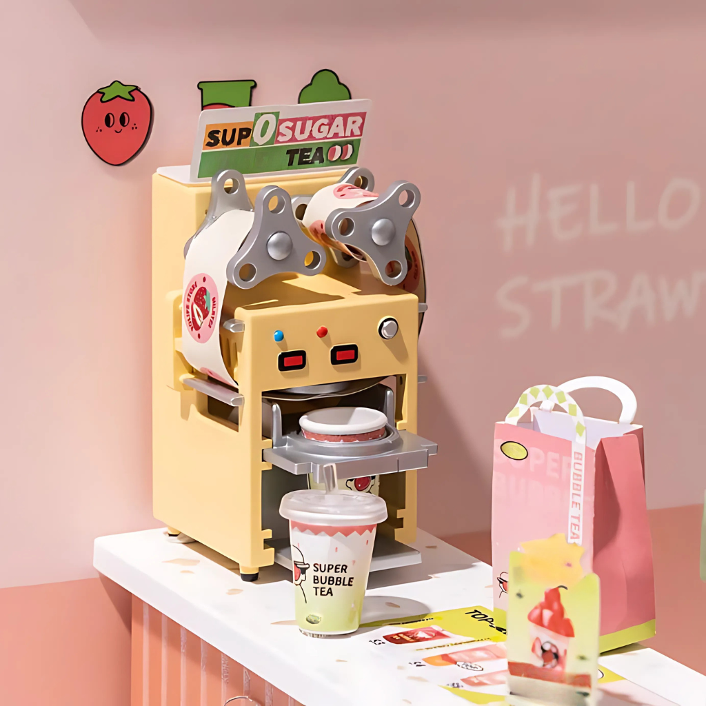 Super Creator Double Joy Bubble Tea DIY Miniature House Kit