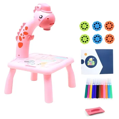 LED Projector Art Drawing Table  For Kids With Slides And Pens