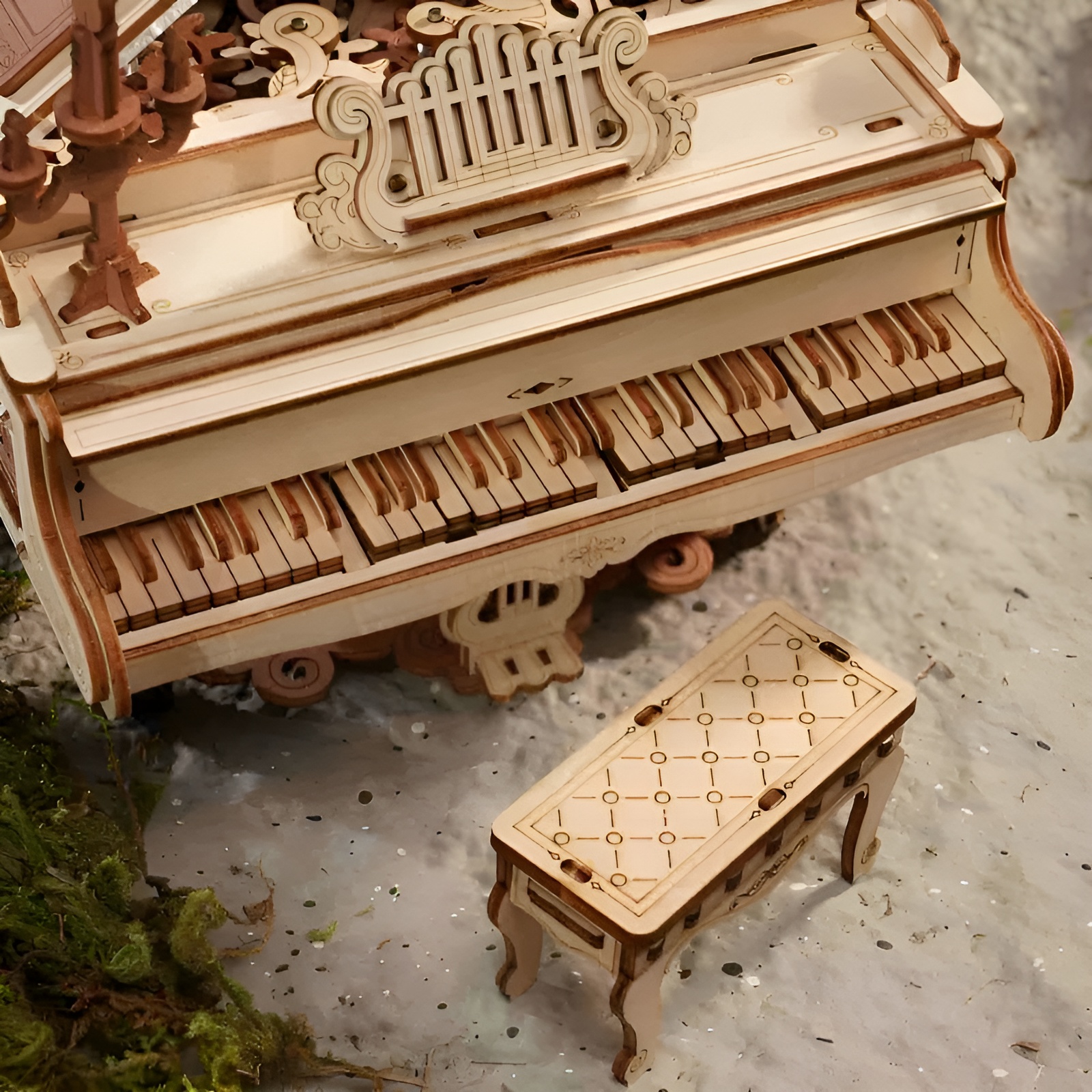 Magic Piano Mechanical Music Box 3D Wooden Puzzle