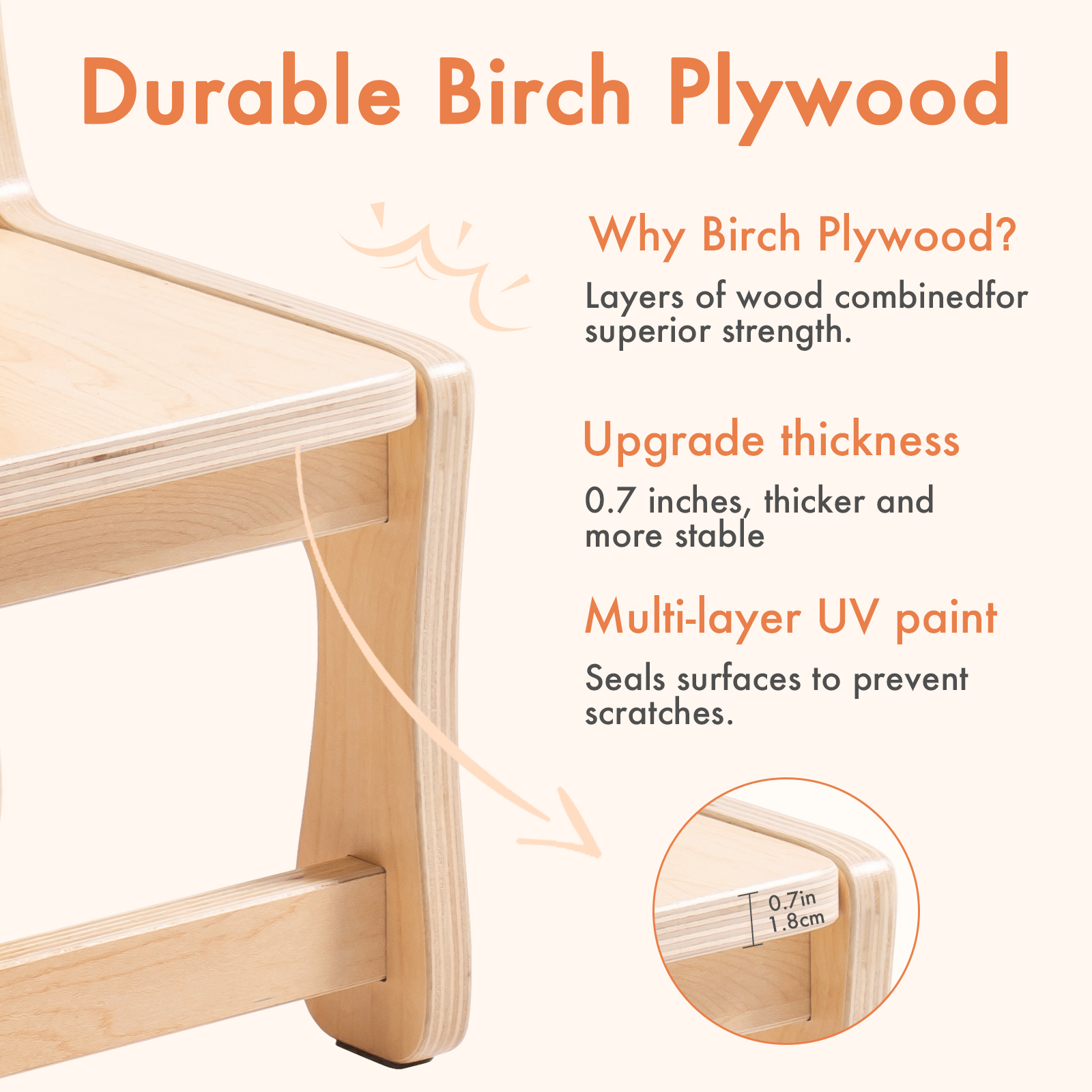 Classic Wooden Chair Fr Toddlers