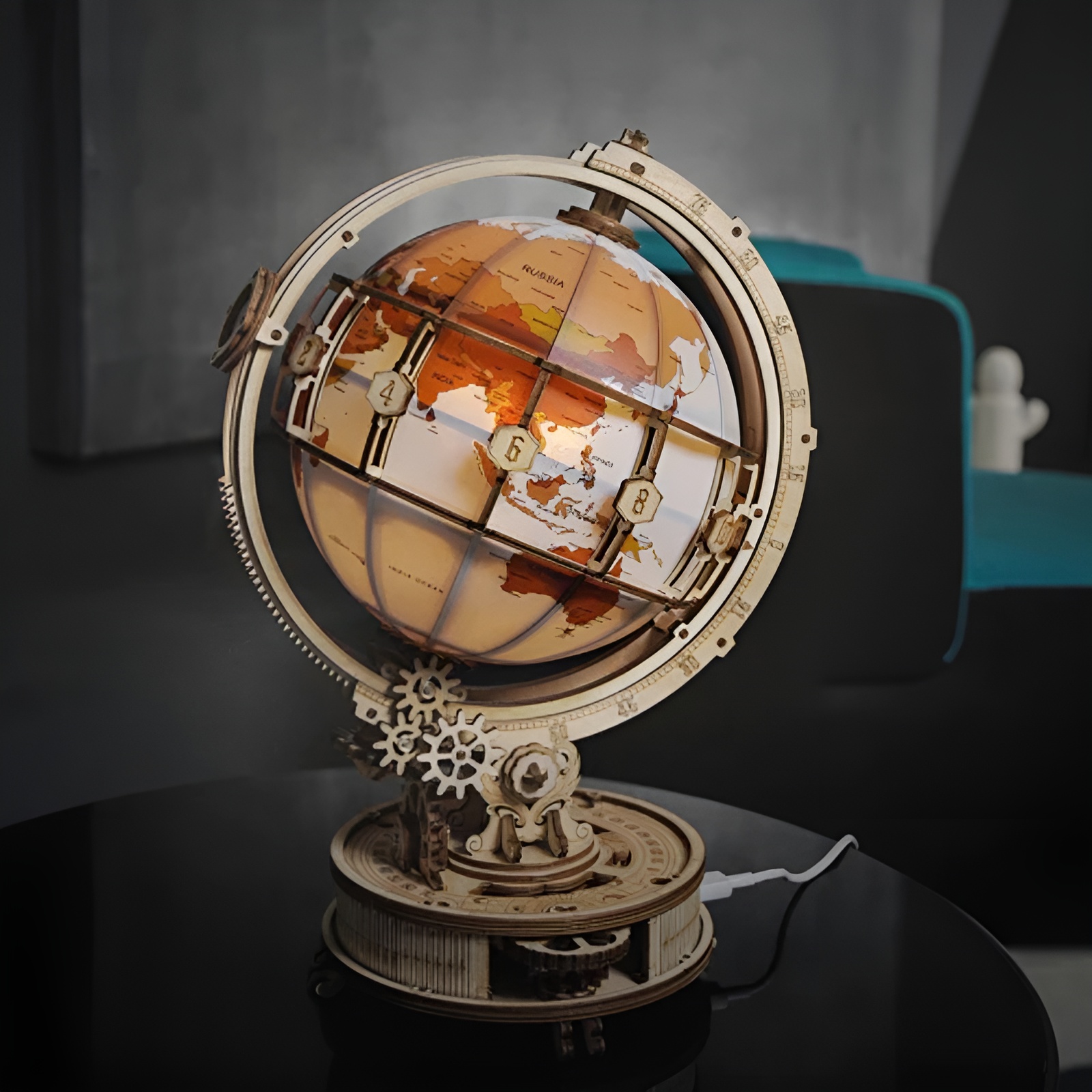 Luminous Globe 3D Wooden Puzzle