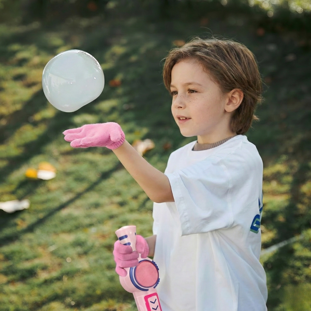 Magic Smoke Bubble Machine Wand With Gloves For Kids