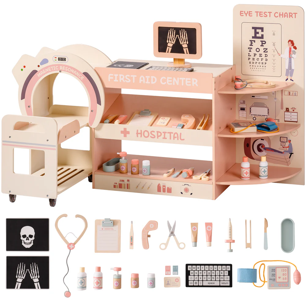Wooden Doctors Activity Center Toy Set