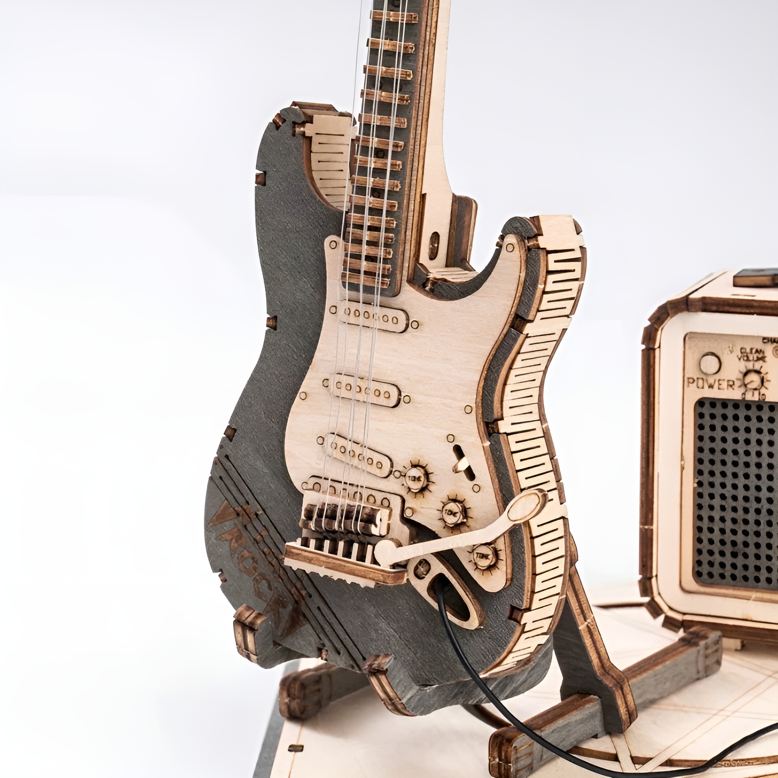 Electric Guitar Model 3D Wooden Puzzle