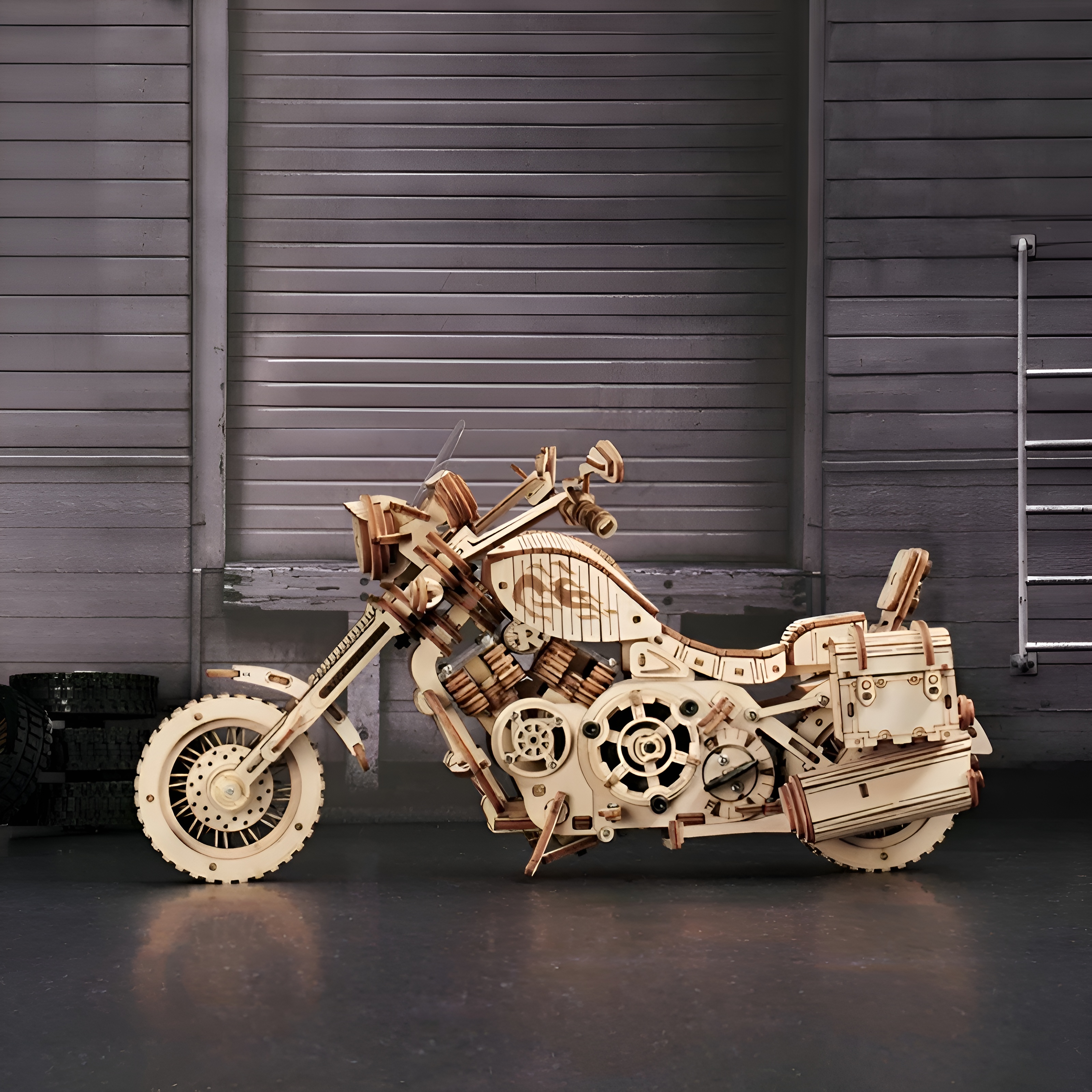 Cruiser Motorcycle 3D Wooden Puzzle