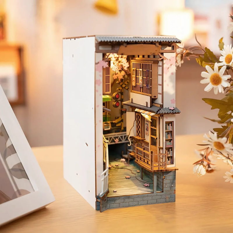 Sakura Densya 3D Wooden DIY Book Nook Shelf Insert Kit