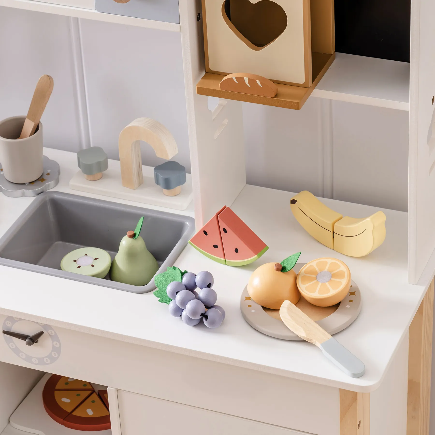 Wooden Play Food Fruit Set for Kids