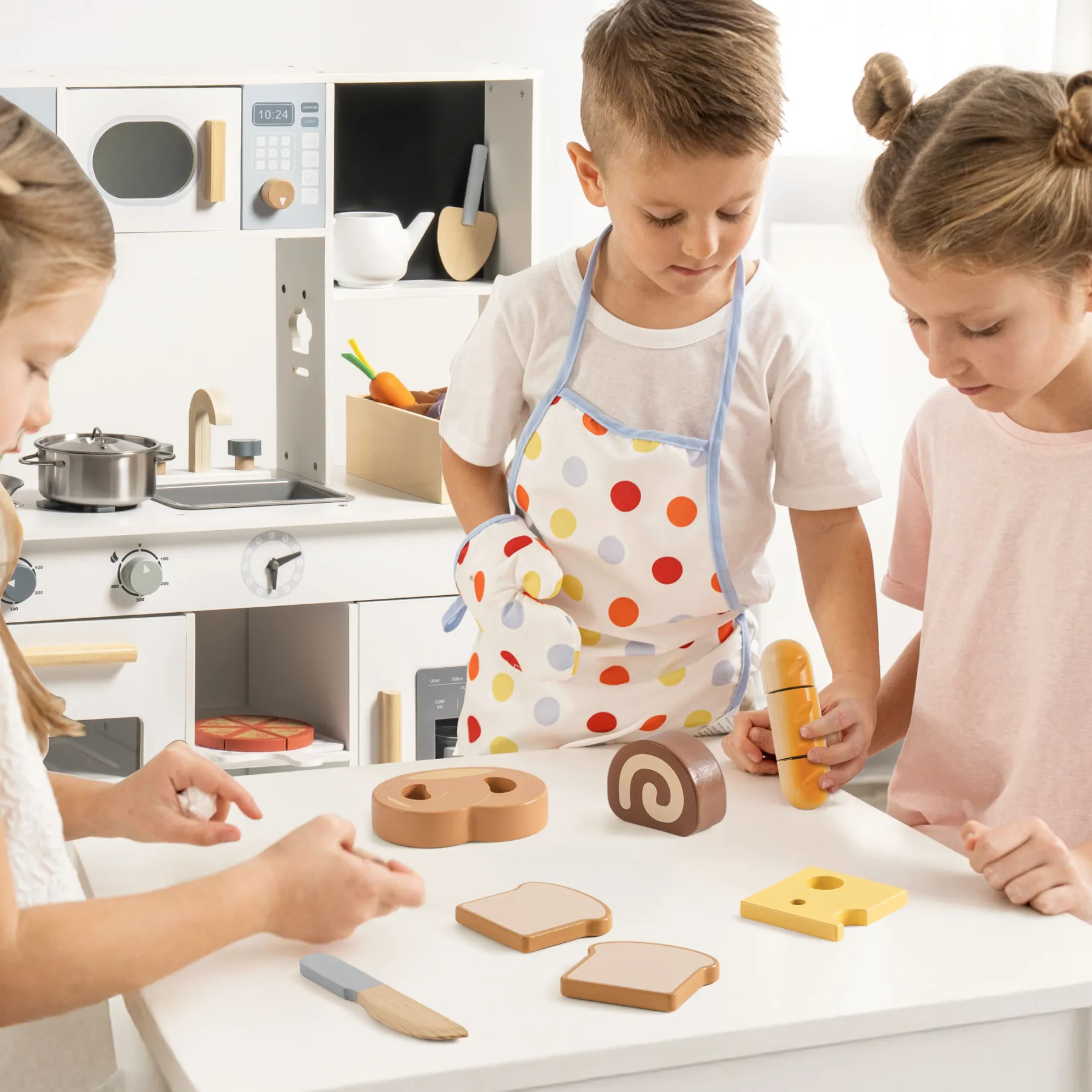 Classic Wooden Dessert Playset For Kids